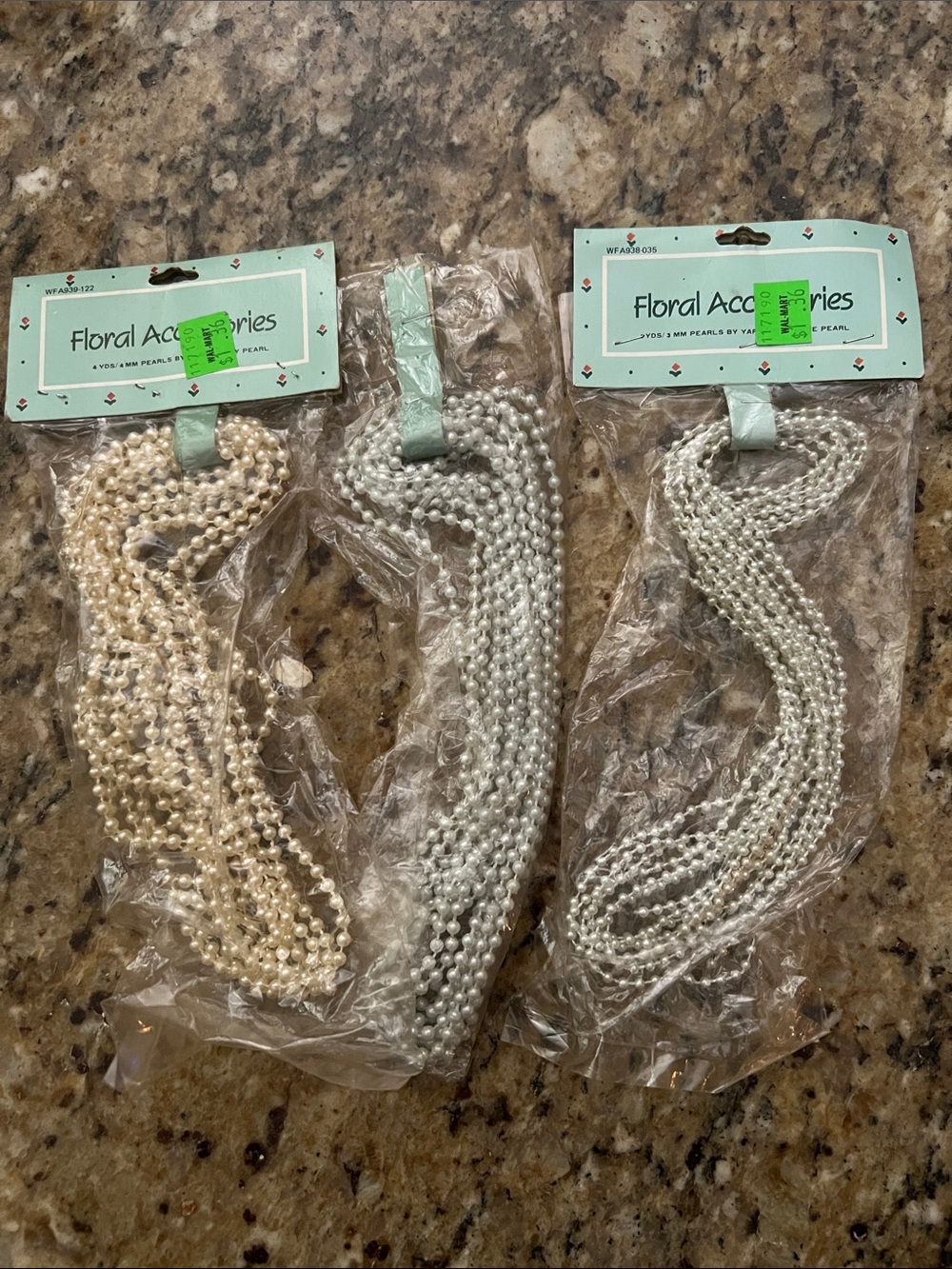 Pearl Bead Strands - Cream & White